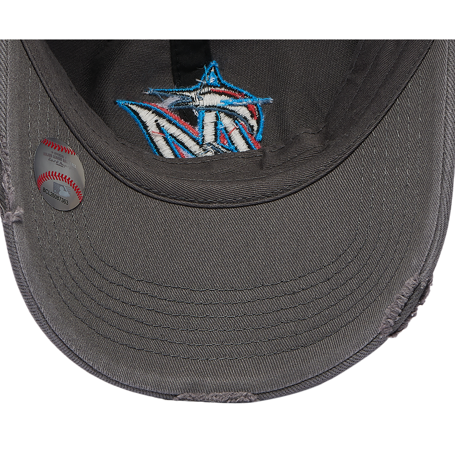 47 Brand Marlins Weathered 47 Clean Up Cap - Men's - Black/Multi