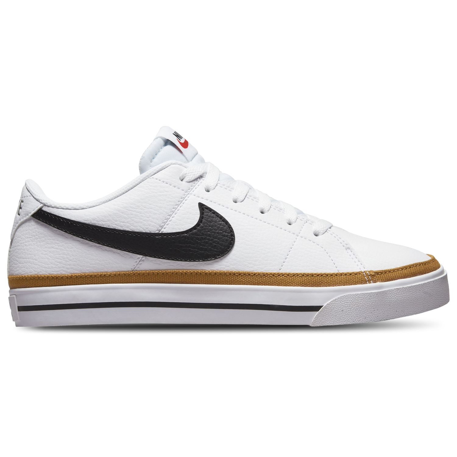 Nike Court Legacy Low - Women's - White/Black/Desert Orchre