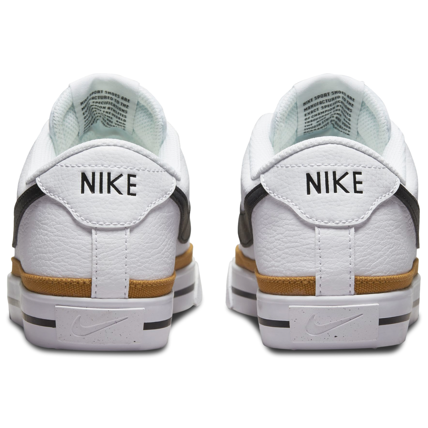 Nike Court Legacy Low - Women's - White/Black/Desert Orchre