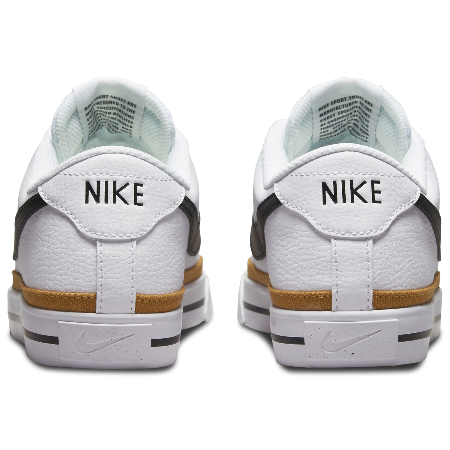 Nike Court Legacy Low - Women's - White/Black/Desert Orchre