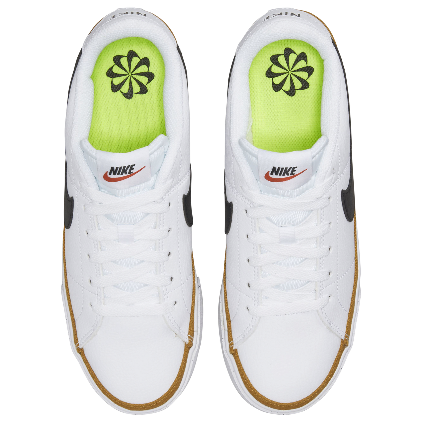 Nike Court Legacy Low - Women's - White/Black/Desert Orchre