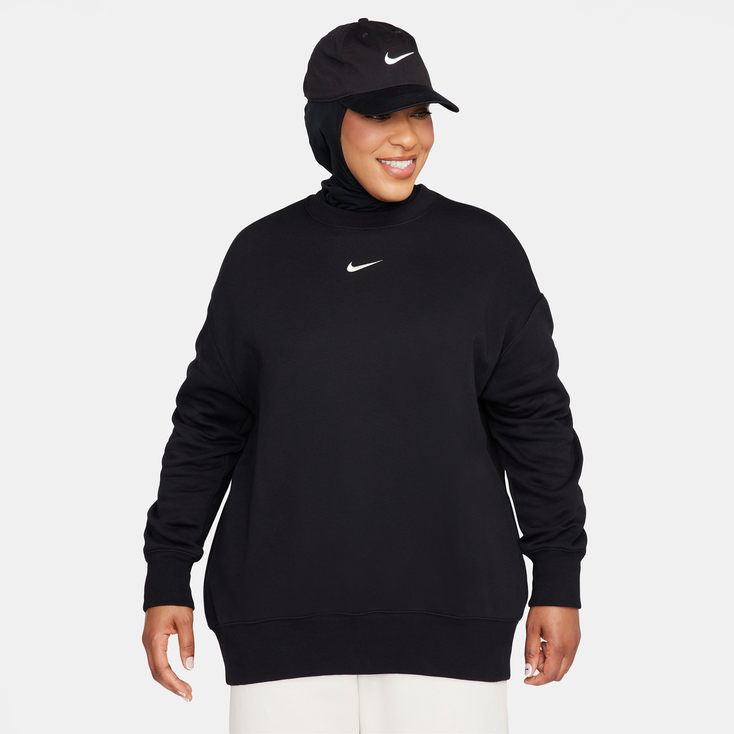 Nike Phoenix OS Fleece Crew - Women's - Black/White