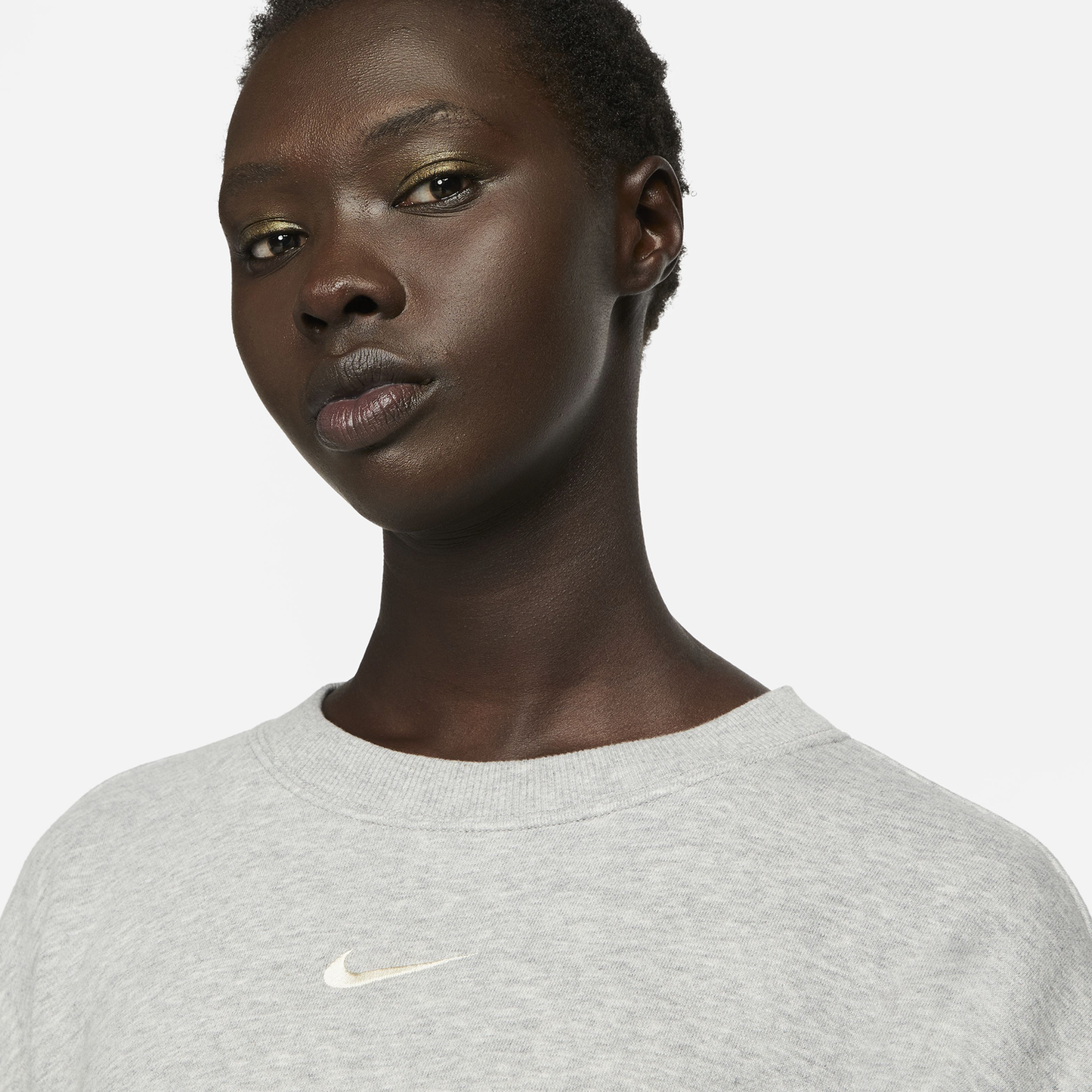 Nike Phoenix OS Fleece Crew - Women's - Sail/Dark Grey Heather
