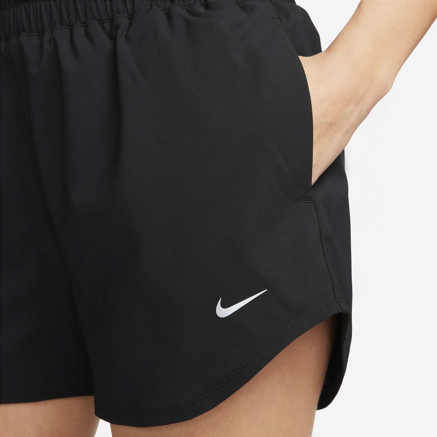 Nike One Ultra High Rise 3" DF Short - Women's - Black/Reflective Silver