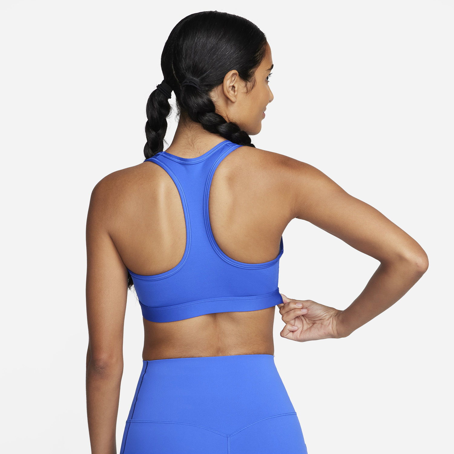 Nike Dri-FIT Swoosh Medium Support Bra - Women's - Hyper Royal/White