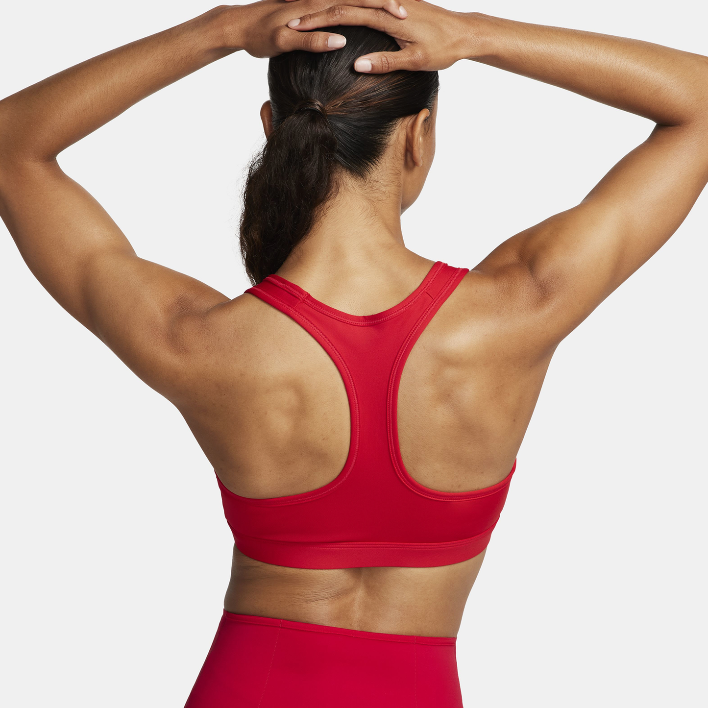 Nike Dri-FIT Swoosh Medium Support Bra - Women's - University Red/White
