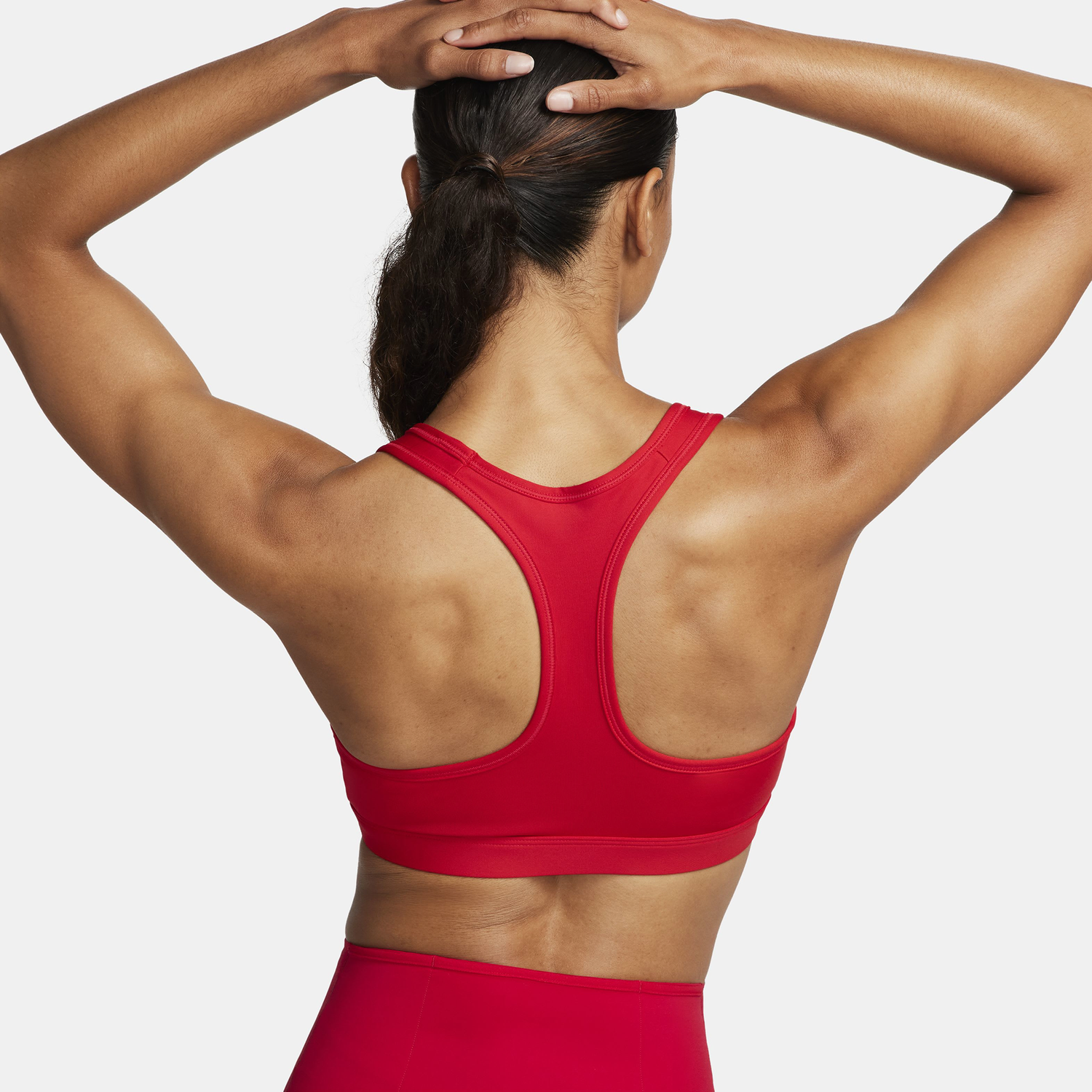 Nike Dri-FIT Swoosh Medium Support Bra - Women's - University Red/White