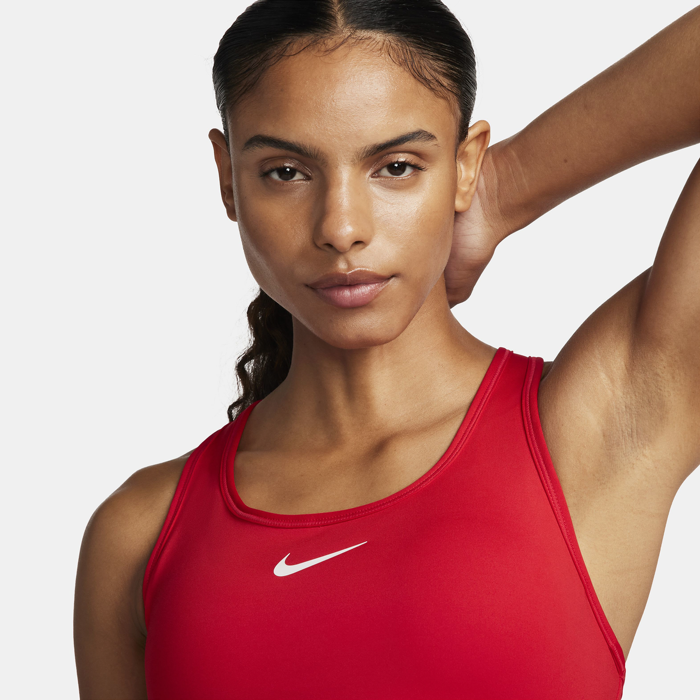 Nike Dri-FIT Swoosh Medium Support Bra - Women's - University Red/White