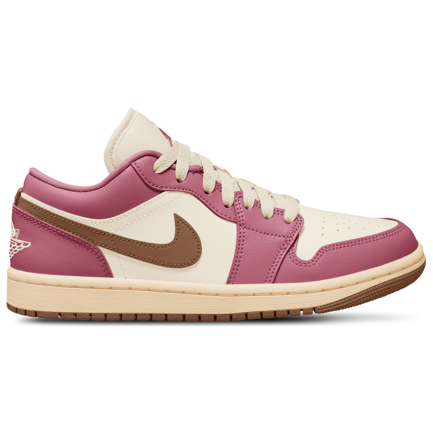 Jordan AJ 1 Low - Women's - Pink/White/Brown