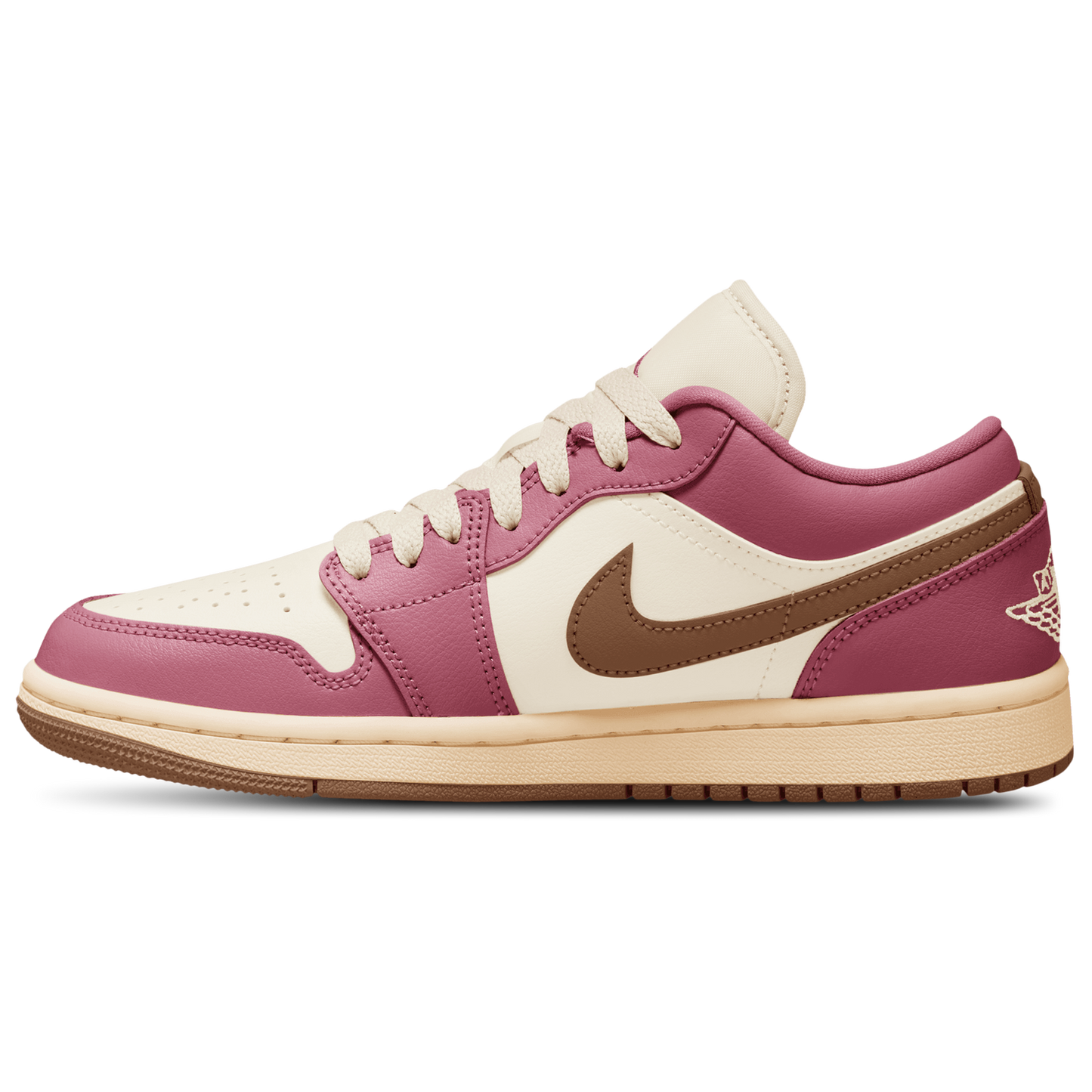 Jordan AJ 1 Low - Women's - Pink/White/Brown