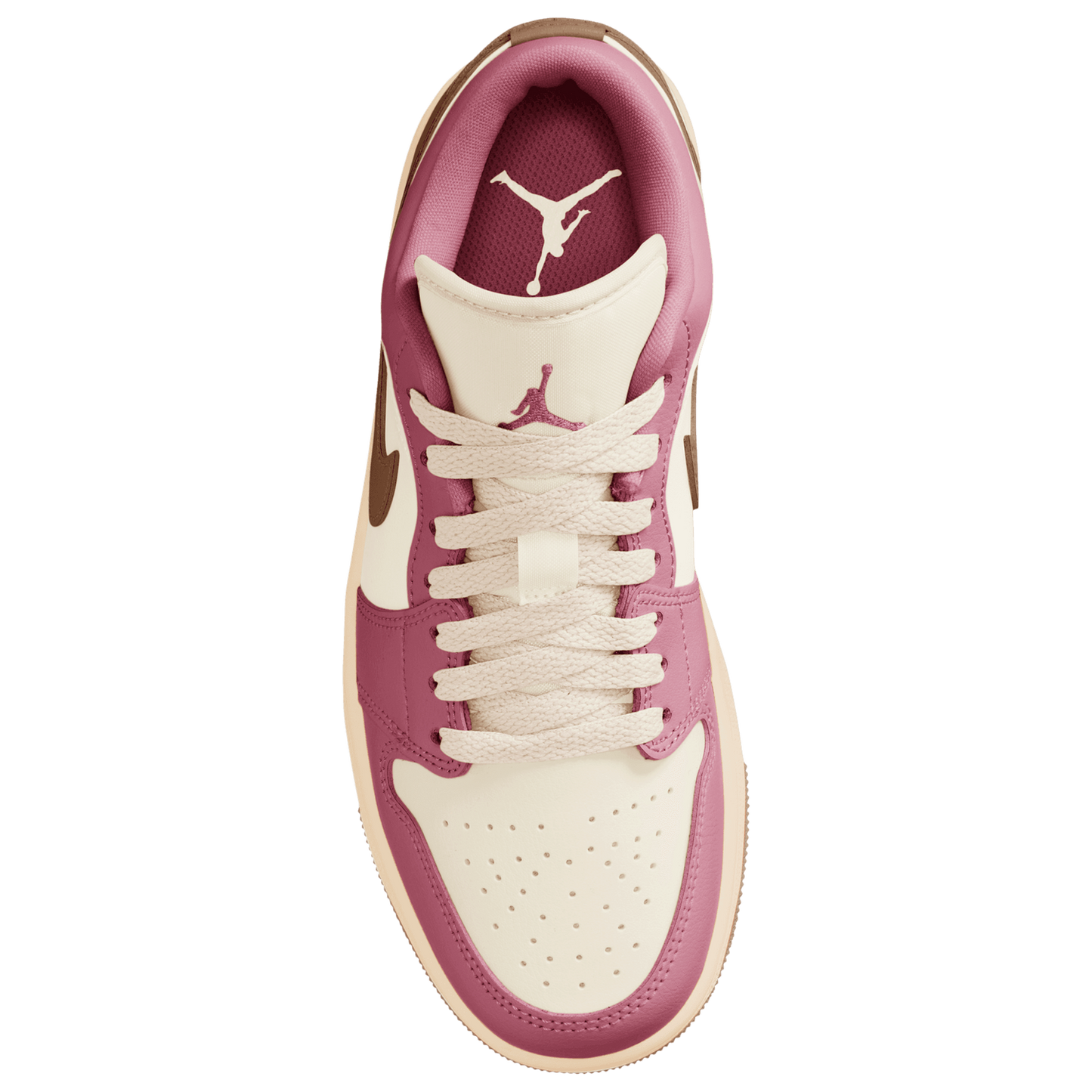 Jordan AJ 1 Low - Women's - Pink/White/Brown