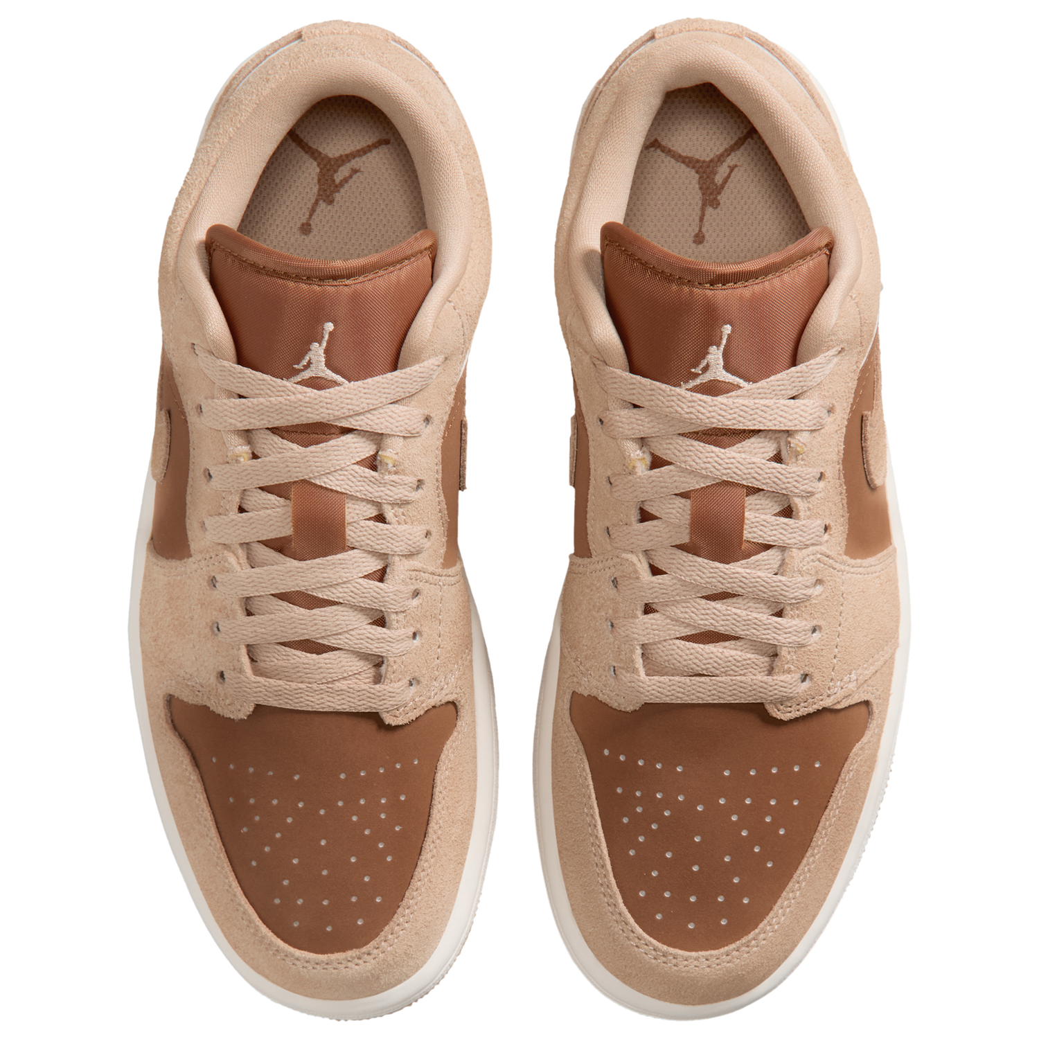 Jordan AJ 1 Low - Women's - Lt British Tan/Legend Md Brown/Chalk