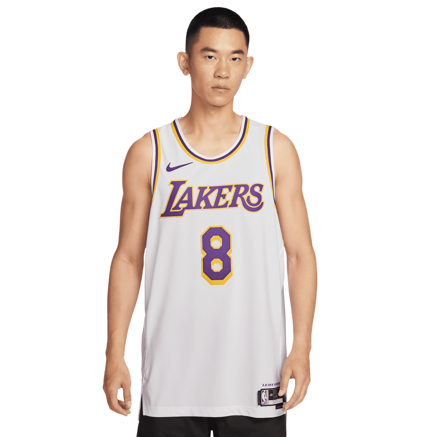 Nike Lakers Association Edition Jeresey - Men's - White/Yellow/Purple