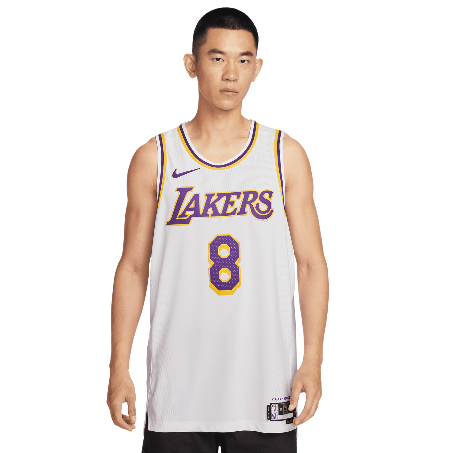 Nike Lakers Association Edition Jeresey - Men's - White/Yellow/Purple