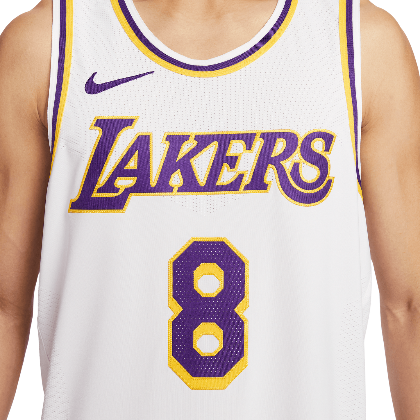 Nike Lakers Association Edition Jeresey - Men's - White/Yellow/Purple