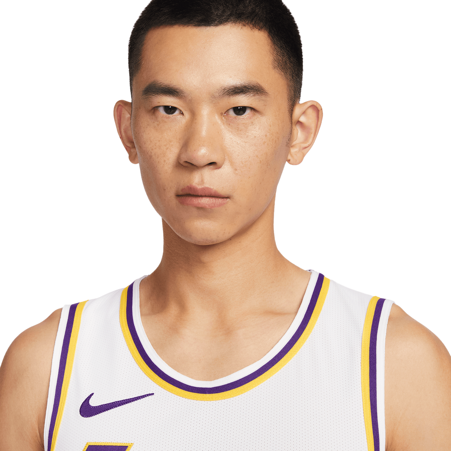 Nike Lakers Association Edition Jeresey - Men's - White/Yellow/Purple