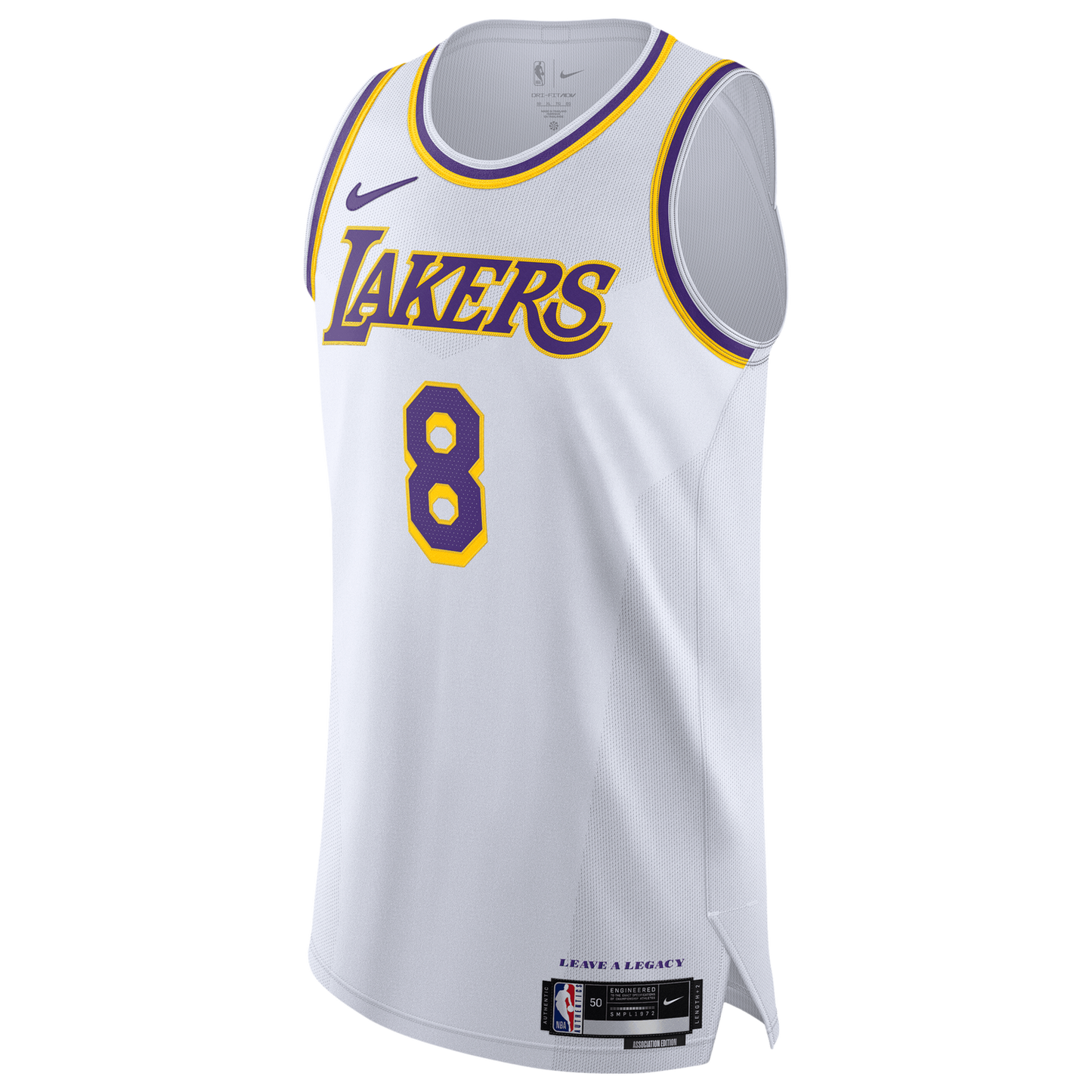 Nike Lakers Association Edition Jeresey - Men's - White/Yellow/Purple