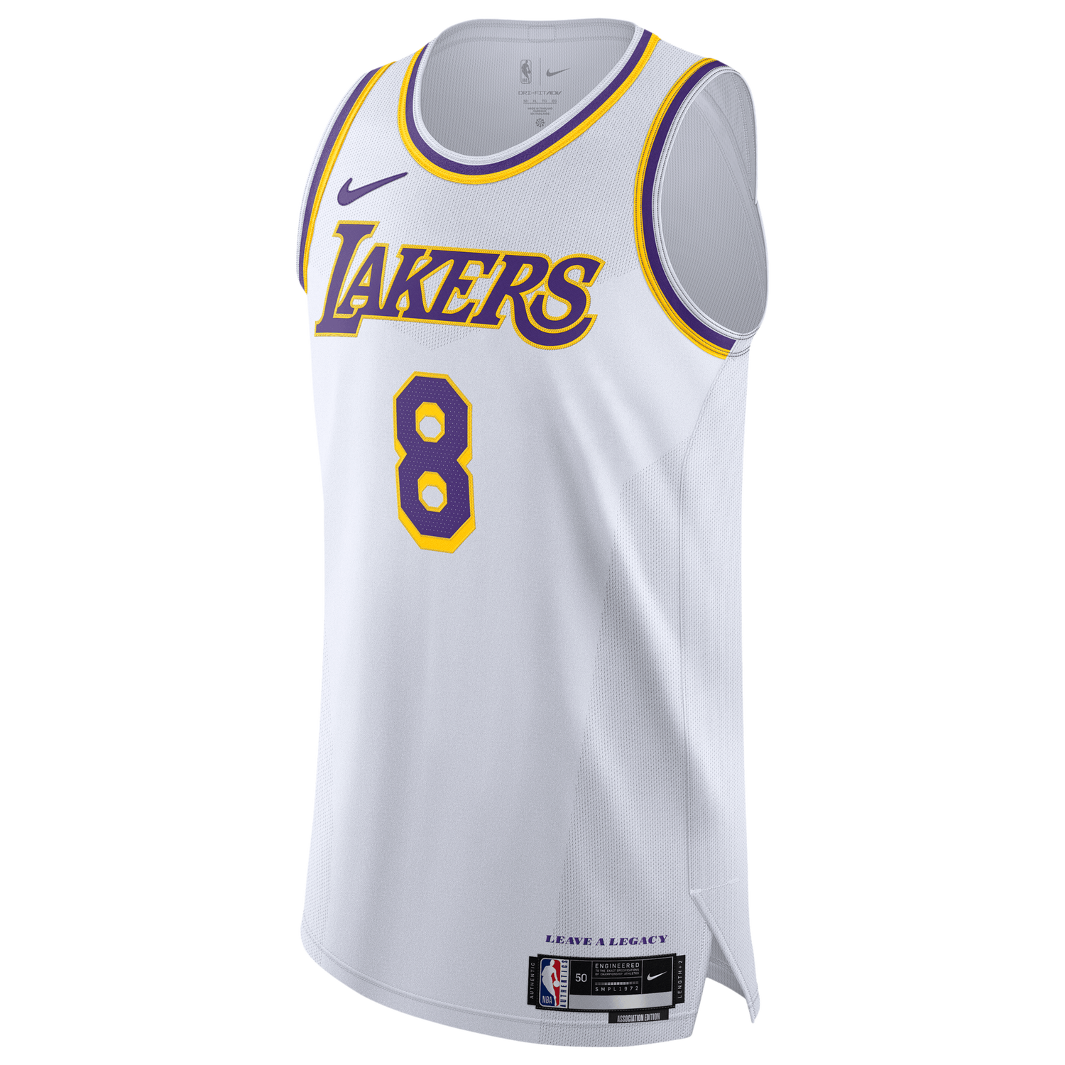 Nike Lakers Association Edition Jeresey - Men's - White/Yellow/Purple