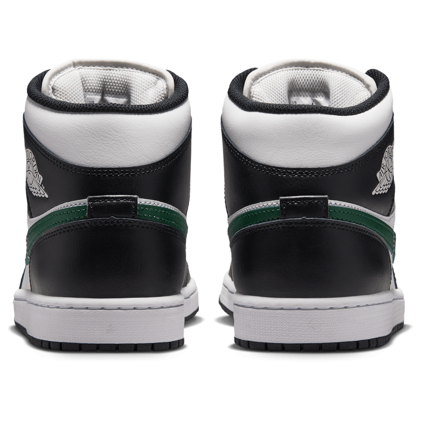 Jordan AJ 1 Mid - Men's - Black/Summit White/Gorge Green