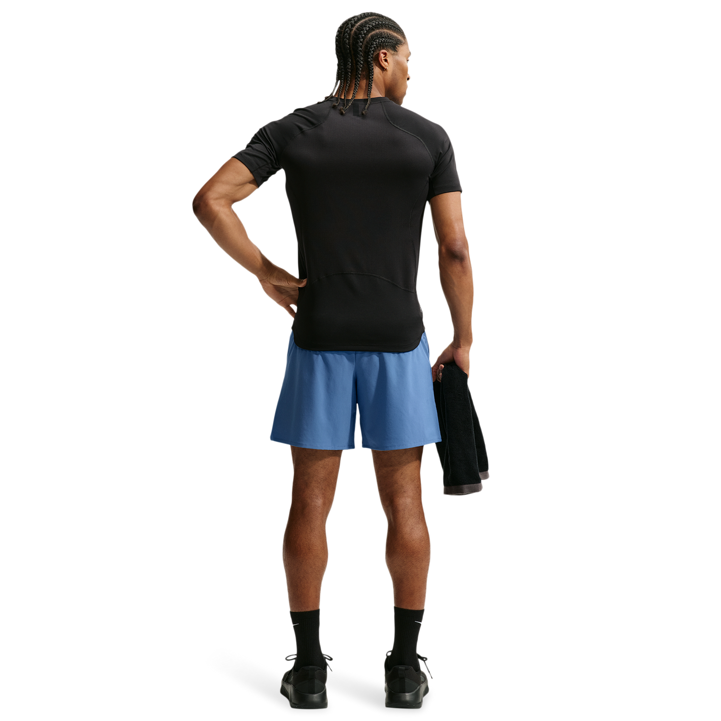 Nike Dri-FIT Unlimited Woven 7 Inch Shorts - Men's - Black/Indigo Storm/Indigo Storm