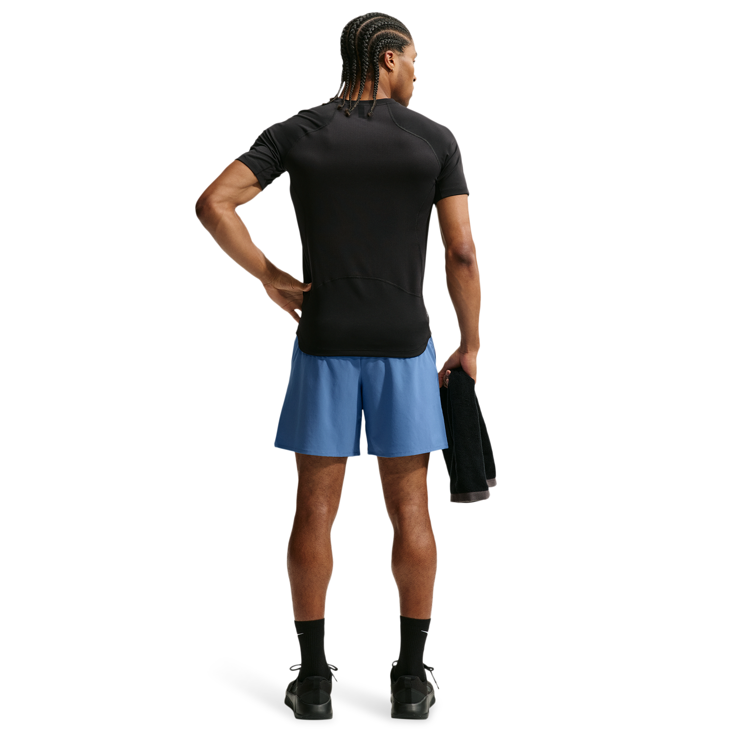 Nike Dri-FIT Unlimited Woven 7 Inch Shorts - Men's - Black/Indigo Storm/Indigo Storm