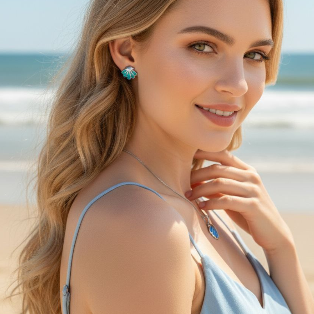 Sea Shell Earrings - foto 4