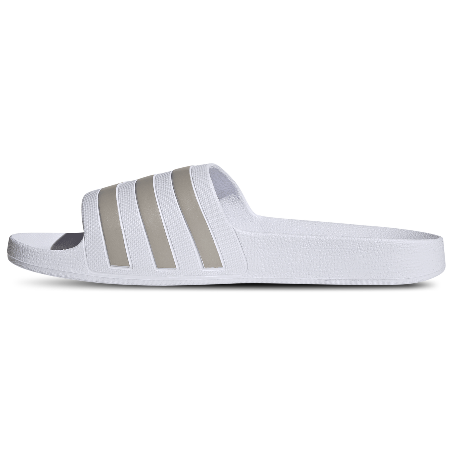 adidas Adilette Aqua Slides - Men's - Ftwr White/Ftwr White/Platin Met