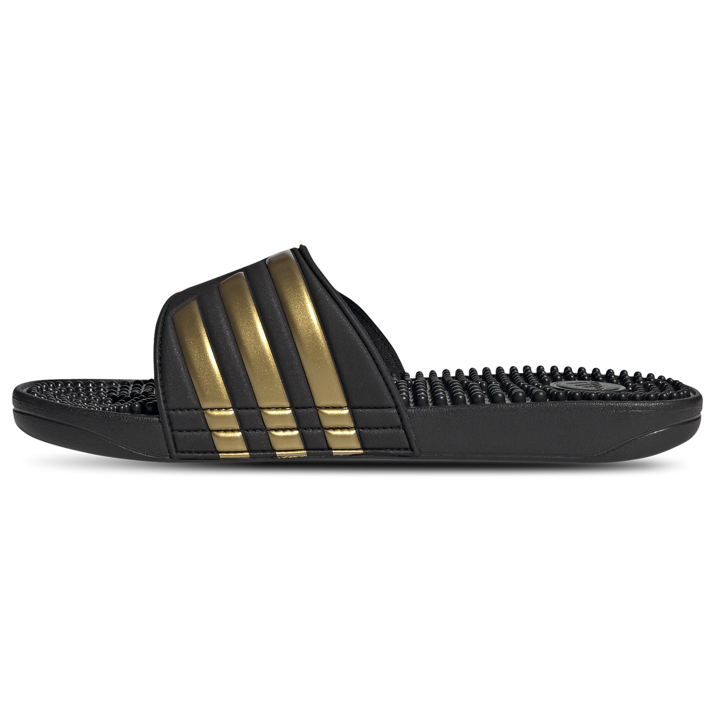 adidas Adissage Slides - Men's - Core Black/Gold Metallic/Core Black