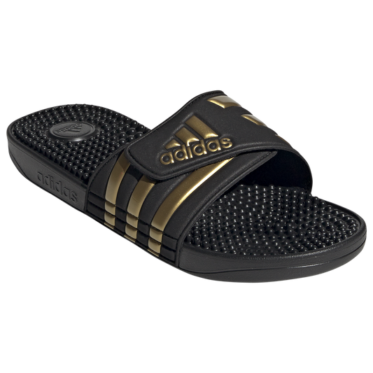 adidas Adissage Slides - Men's - Core Black/Gold Metallic/Core Black
