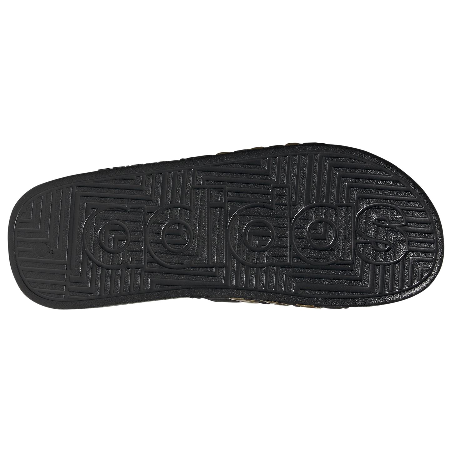adidas Adissage Slides - Men's - Core Black/Gold Metallic/Core Black