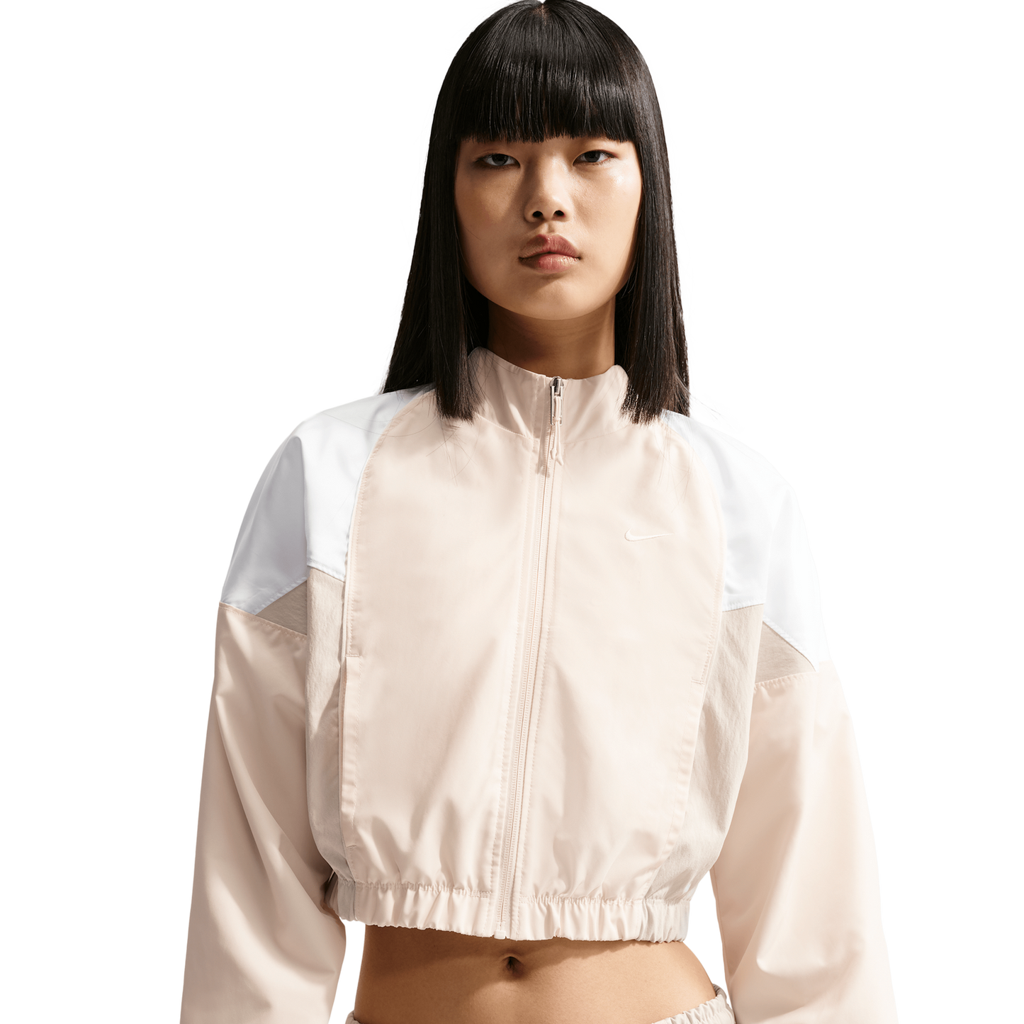 Nike NSW Shrunken Track Jacket Mod - Women's - White/Chalk/Light Bone