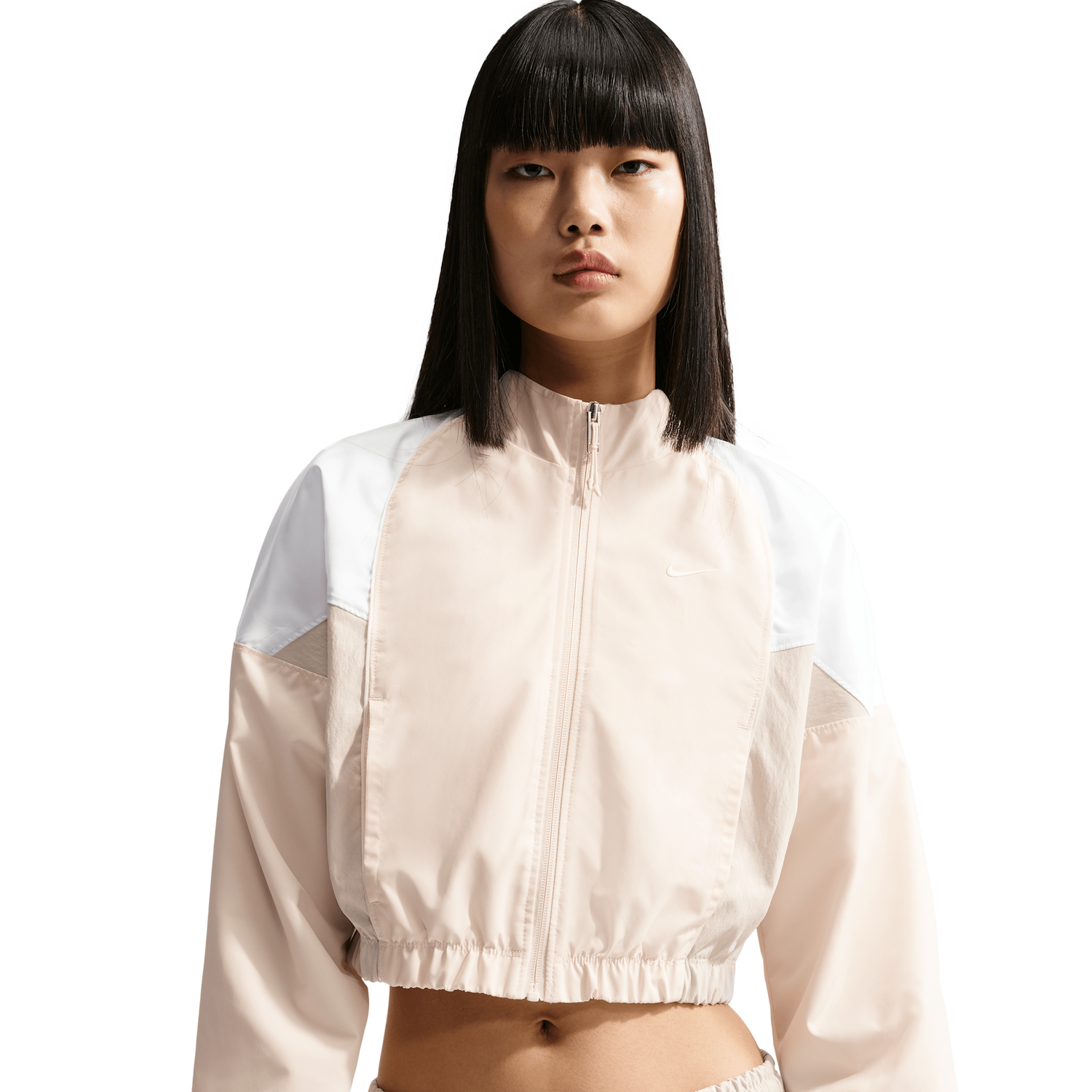 Nike NSW Shrunken Track Jacket Mod - Women's - White/Chalk/Light Bone