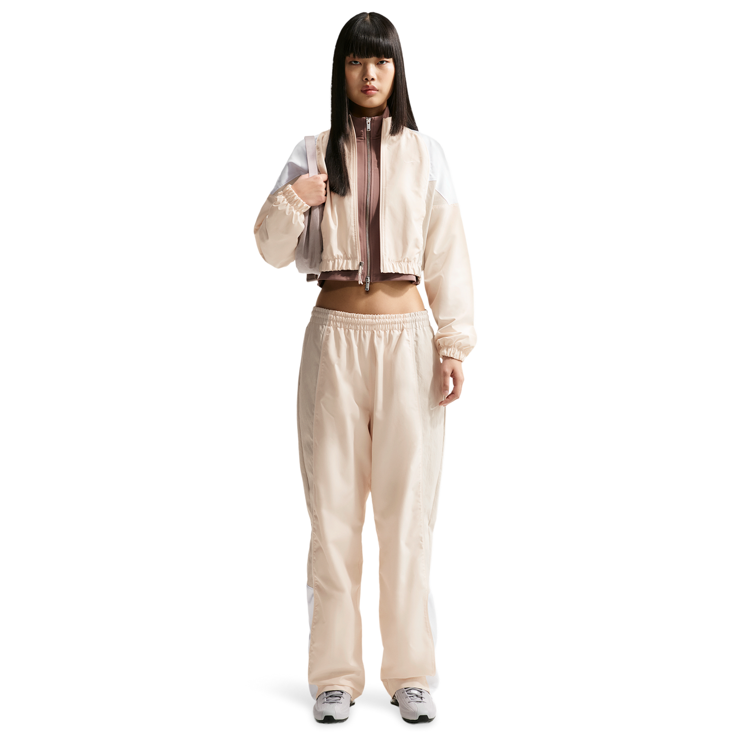 Nike NSW Shrunken Track Jacket Mod - Women's - White/Chalk/Light Bone