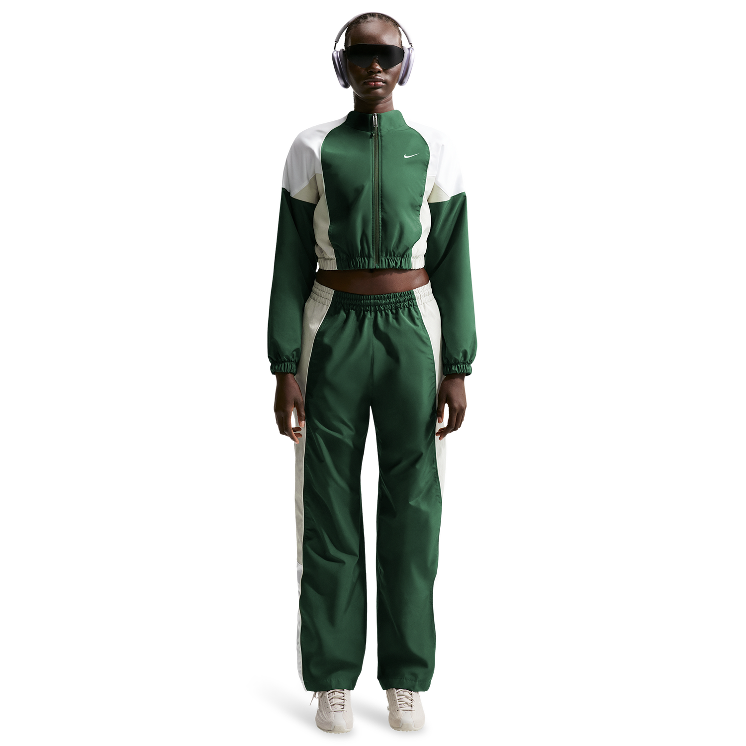 Nike NSW Shrunken Track Jacket Mod - Women's - Fir/Light Bone/White
