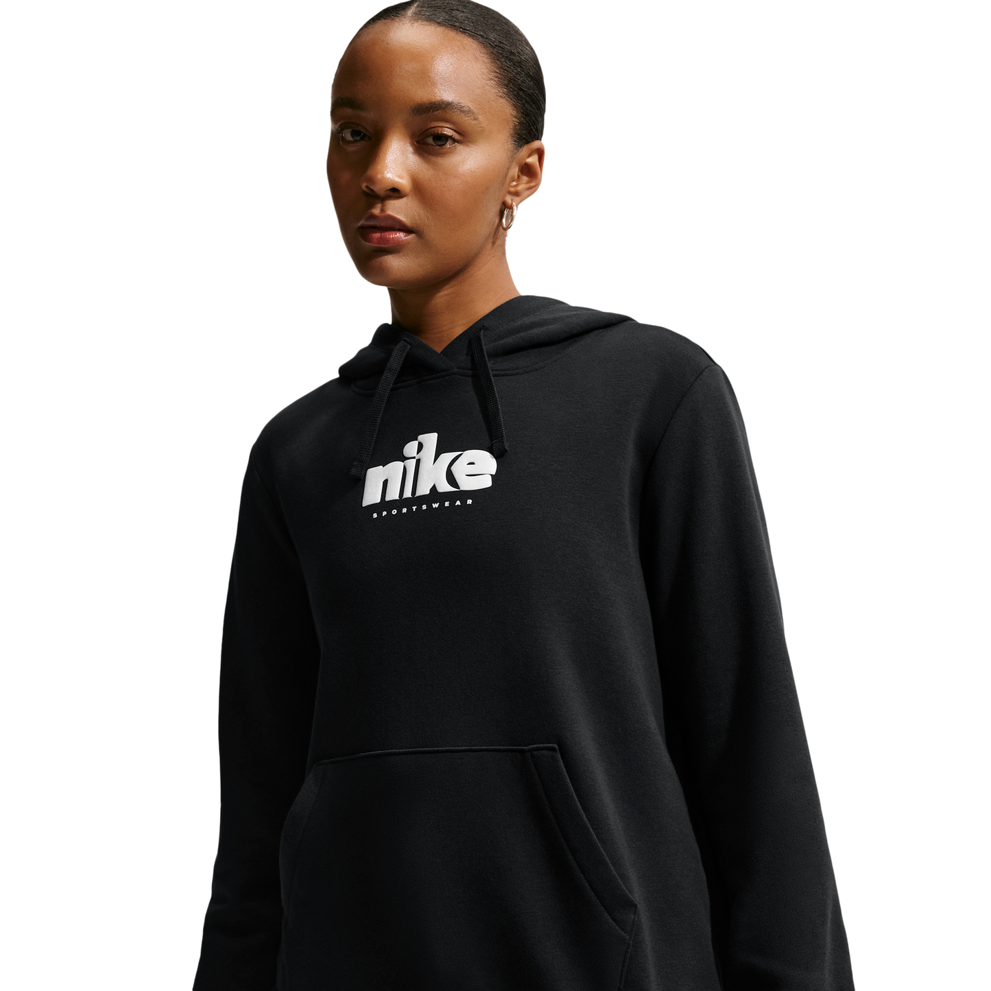 Nike NSW Club Fleece Std Gx Po Hoodie - Women's - Black/White