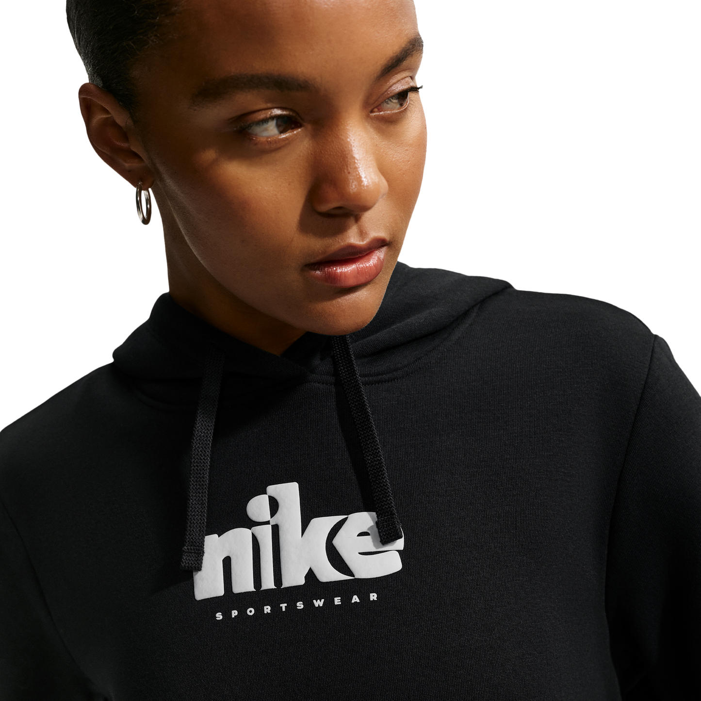 Nike NSW Club Fleece Std Gx Po Hoodie - Women's - Black/White