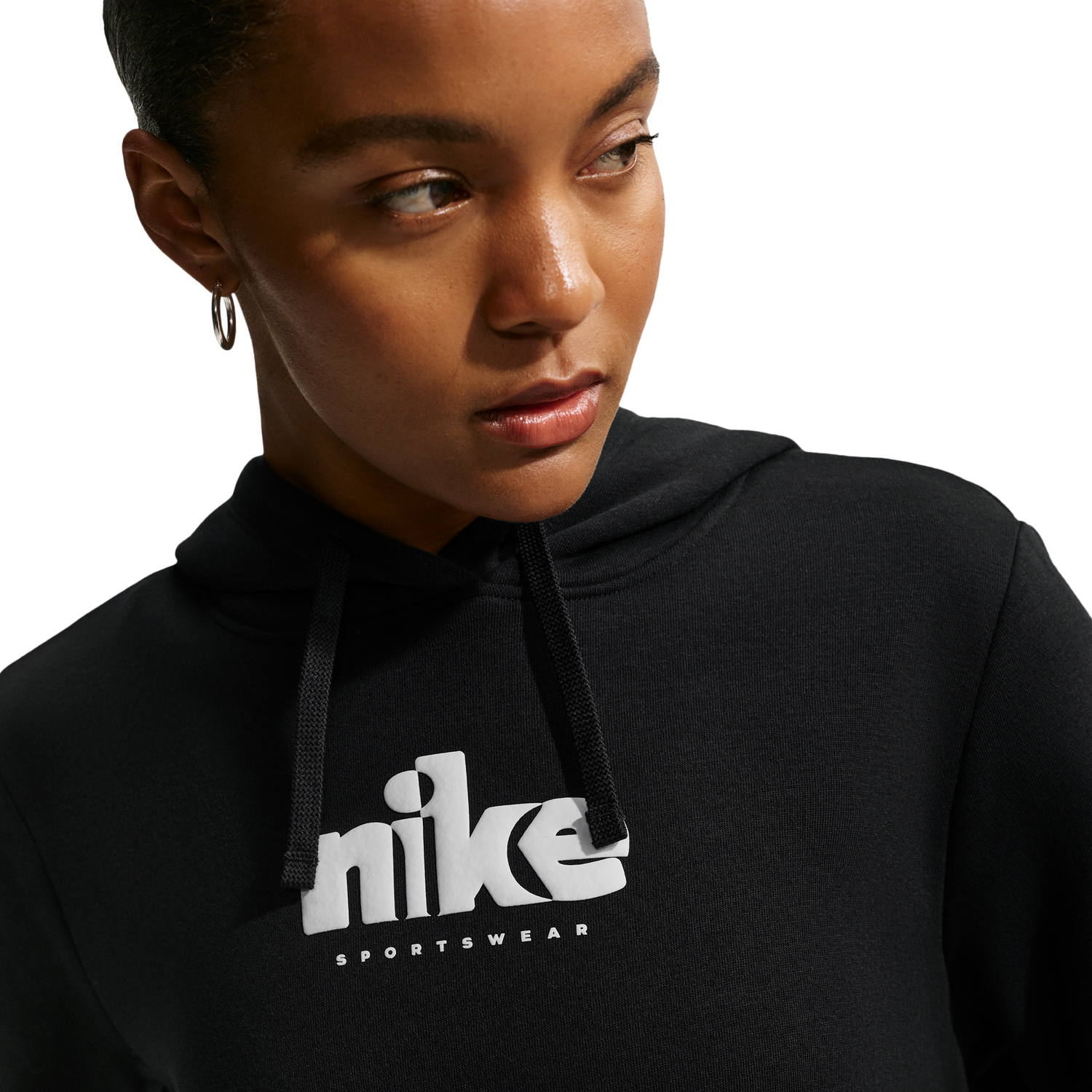 Nike NSW Club Fleece Std Gx Po Hoodie - Women's - Black/White