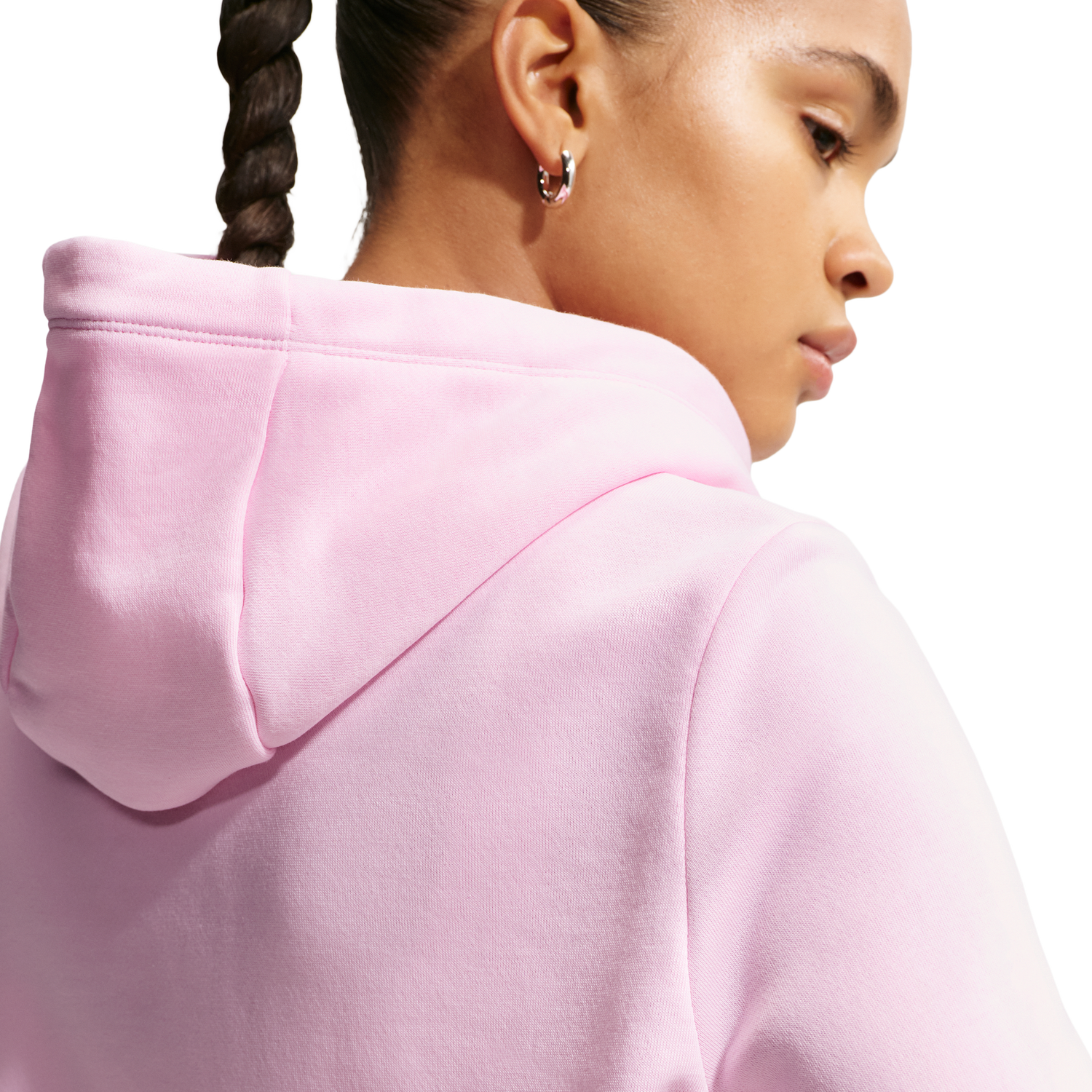 Nike NSW Club Fleece Std Gx Po Hoodie - Women's - Pink Foam/Lt Magenta