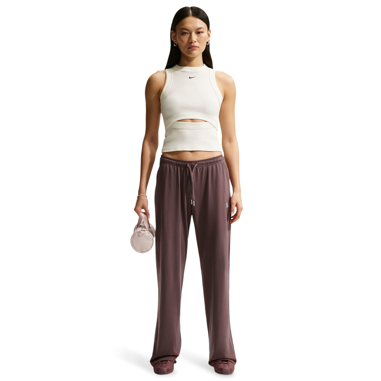 Nike NSW Chill Knit Rib Tank - Women's - Sail/Black