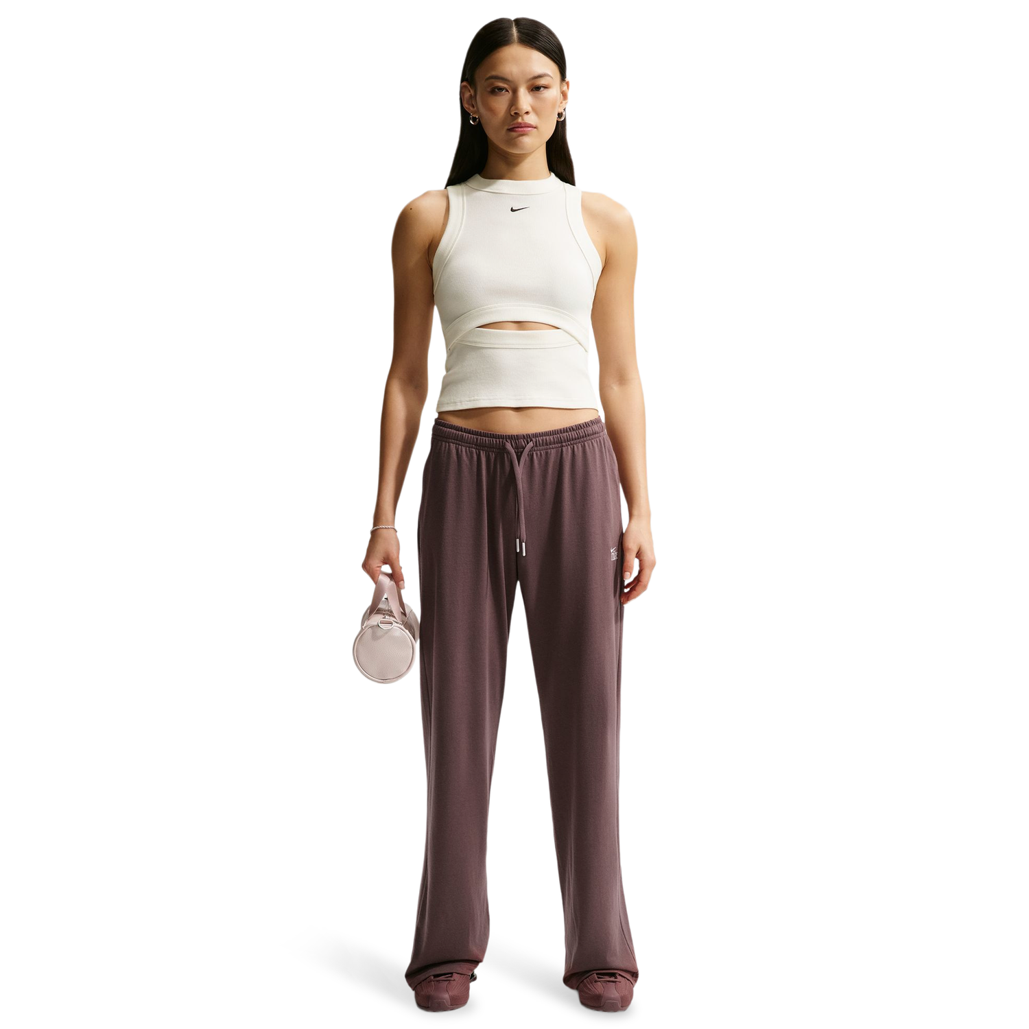 Nike NSW Chill Knit Rib Tank - Women's - Sail/Black