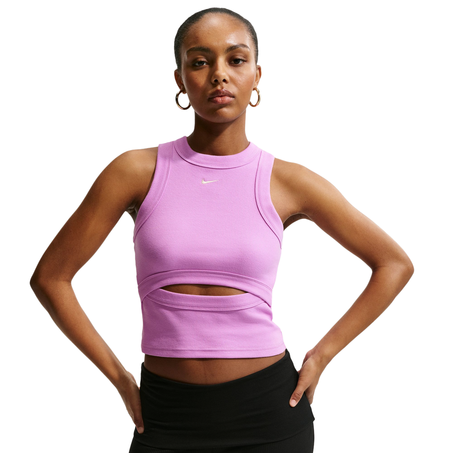 Nike NSW Chill Knit Rib Tank - Women's - Light Magenta/Sail