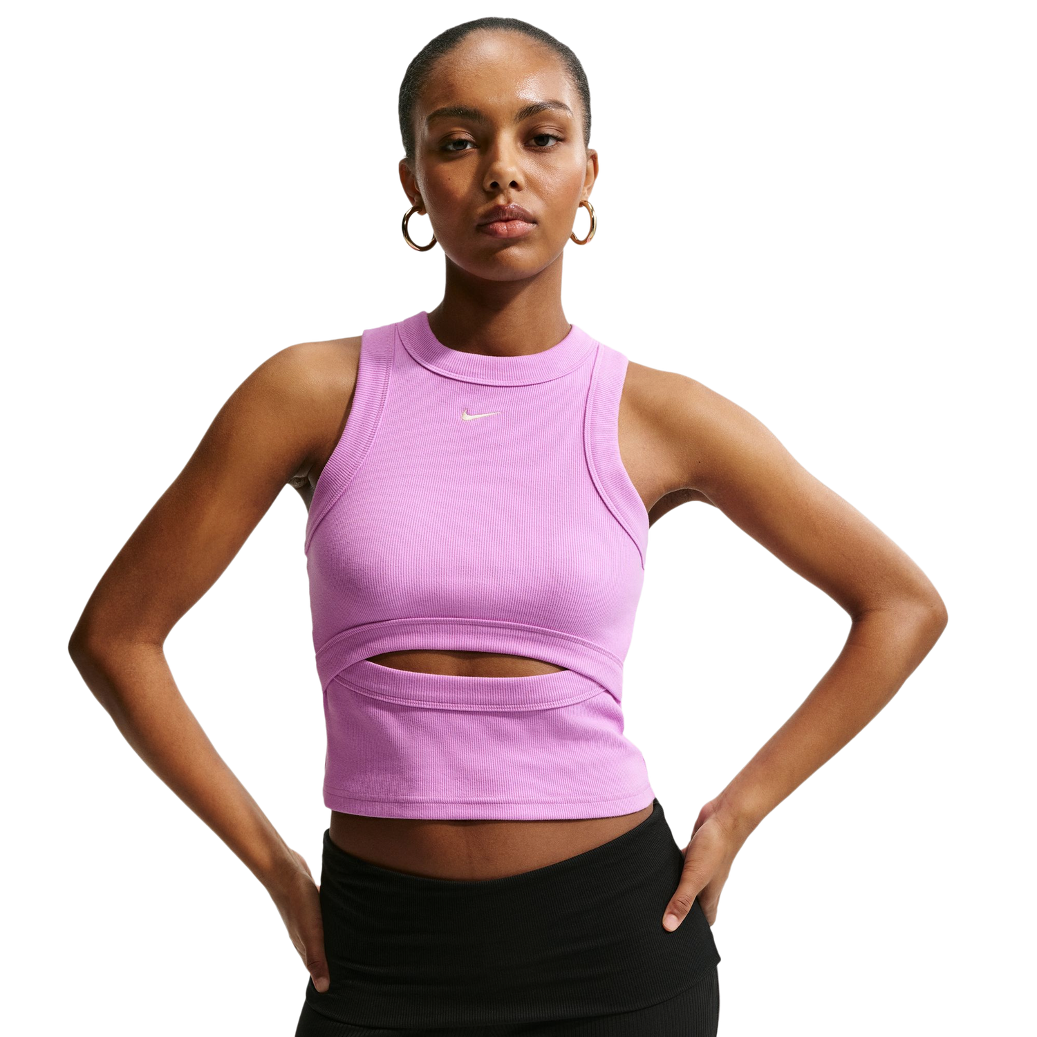 Nike NSW Chill Knit Rib Tank - Women's - Light Magenta/Sail