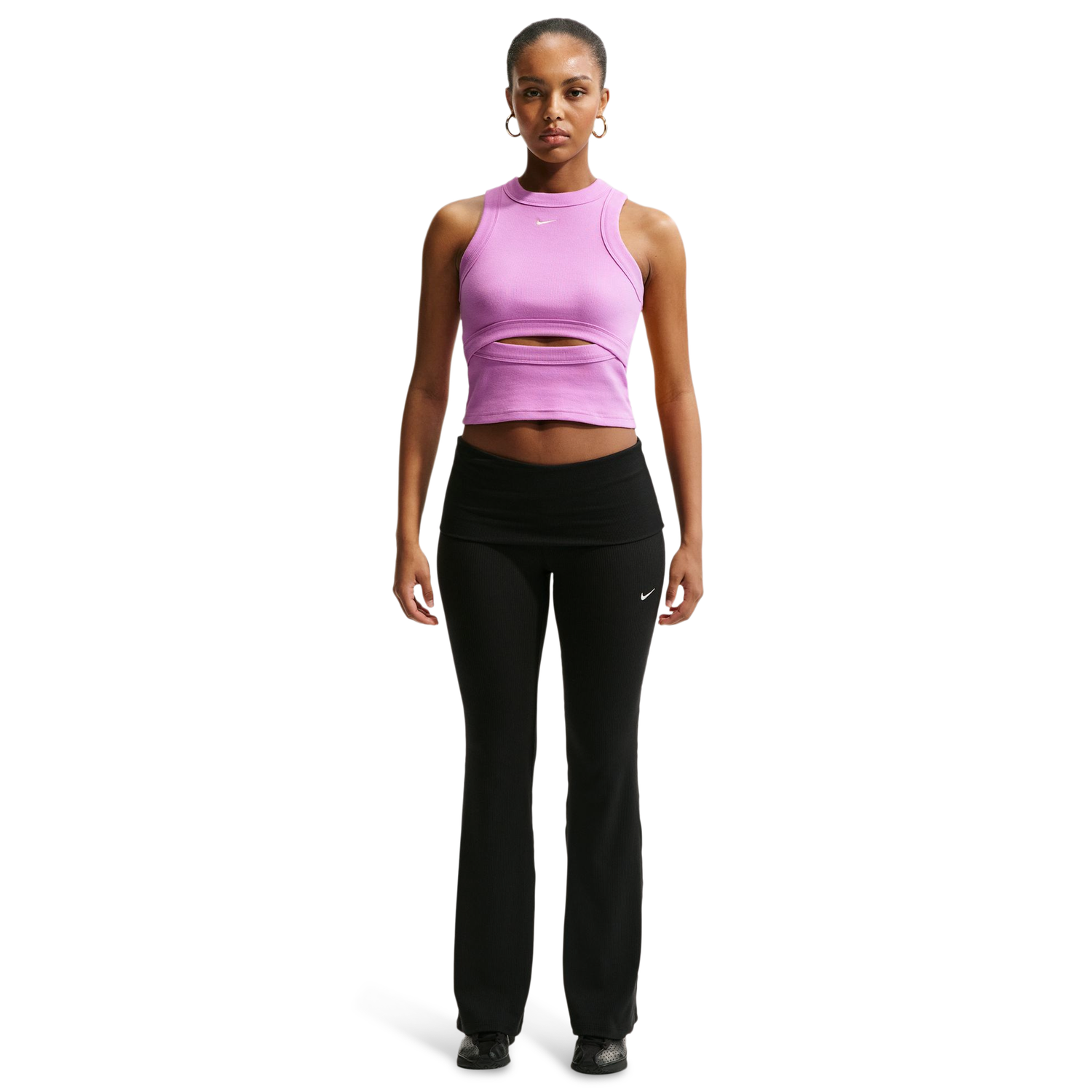 Nike NSW Chill Knit Rib Tank - Women's - Light Magenta/Sail