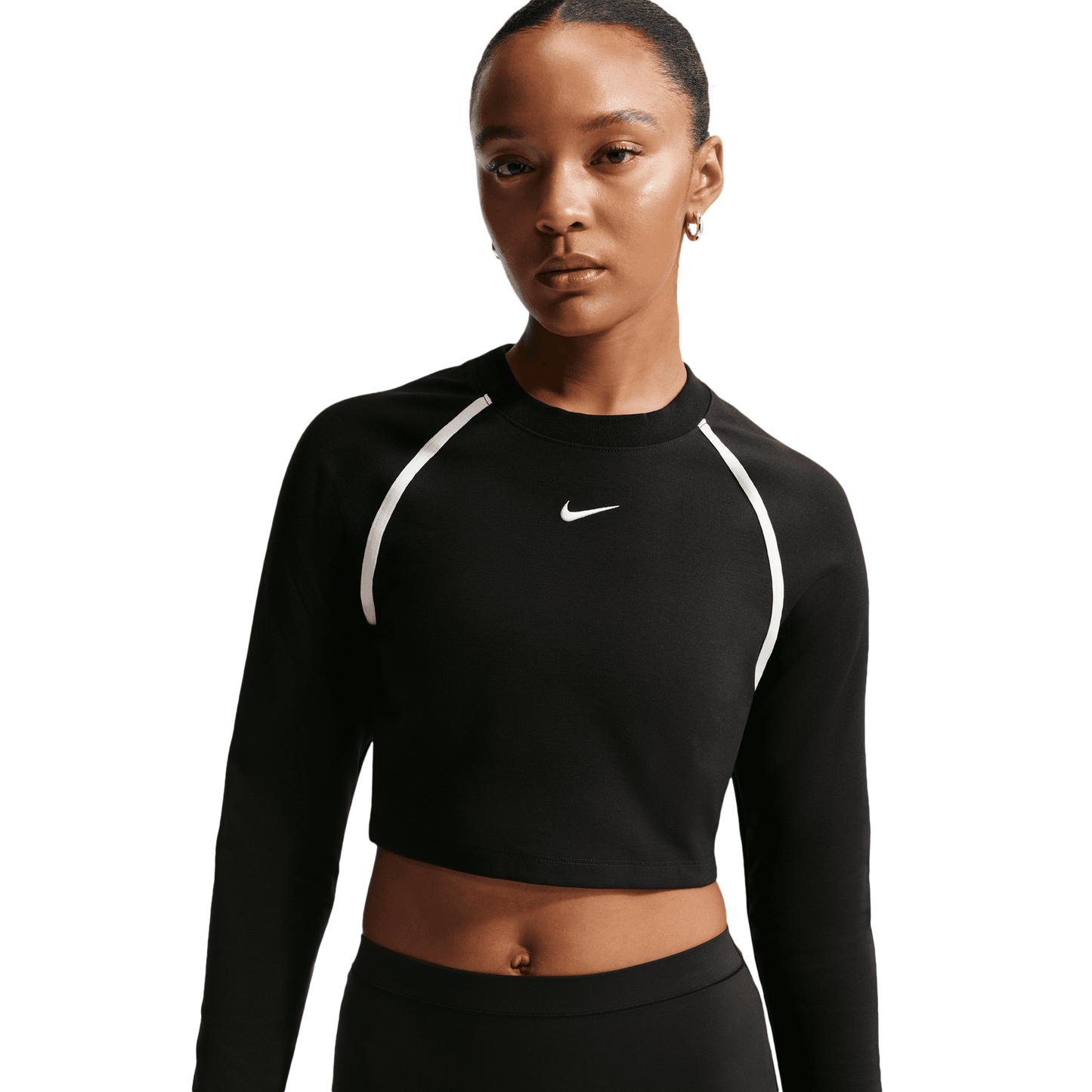Nike NSW Street Long Sleeve Body Bold Crop - Women's - Black/Chalk