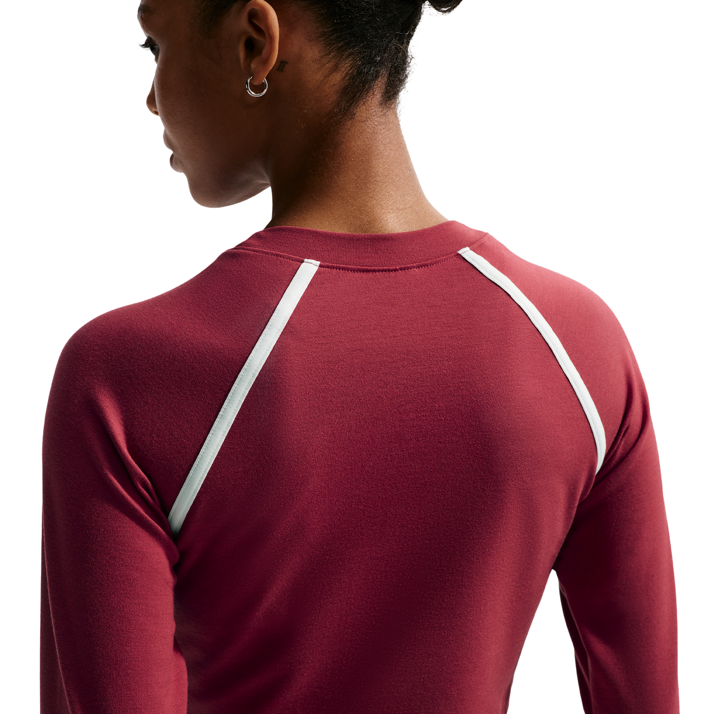 Nike NSW Street Long Sleeve Body Bold Crop - Women's - Team Crimson/Team Crimson/Chalk