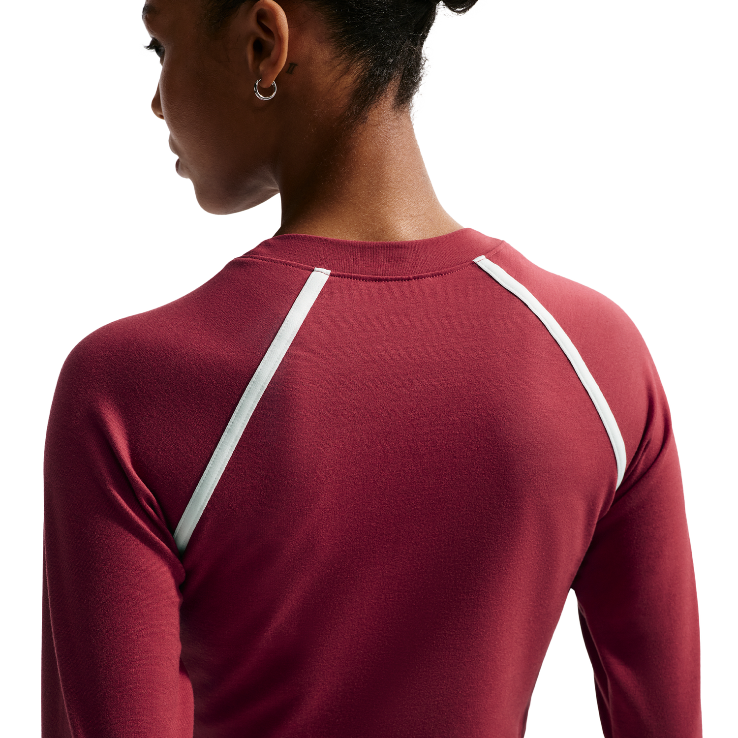 Nike NSW Street Long Sleeve Body Bold Crop - Women's - Team Crimson/Team Crimson/Chalk