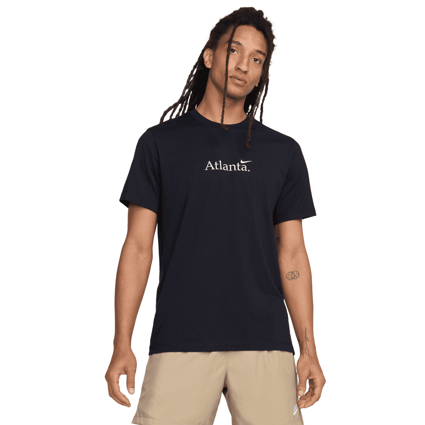 Nike Atlanta Short Sleeve Crew T-Shirt - Men's - Black/White