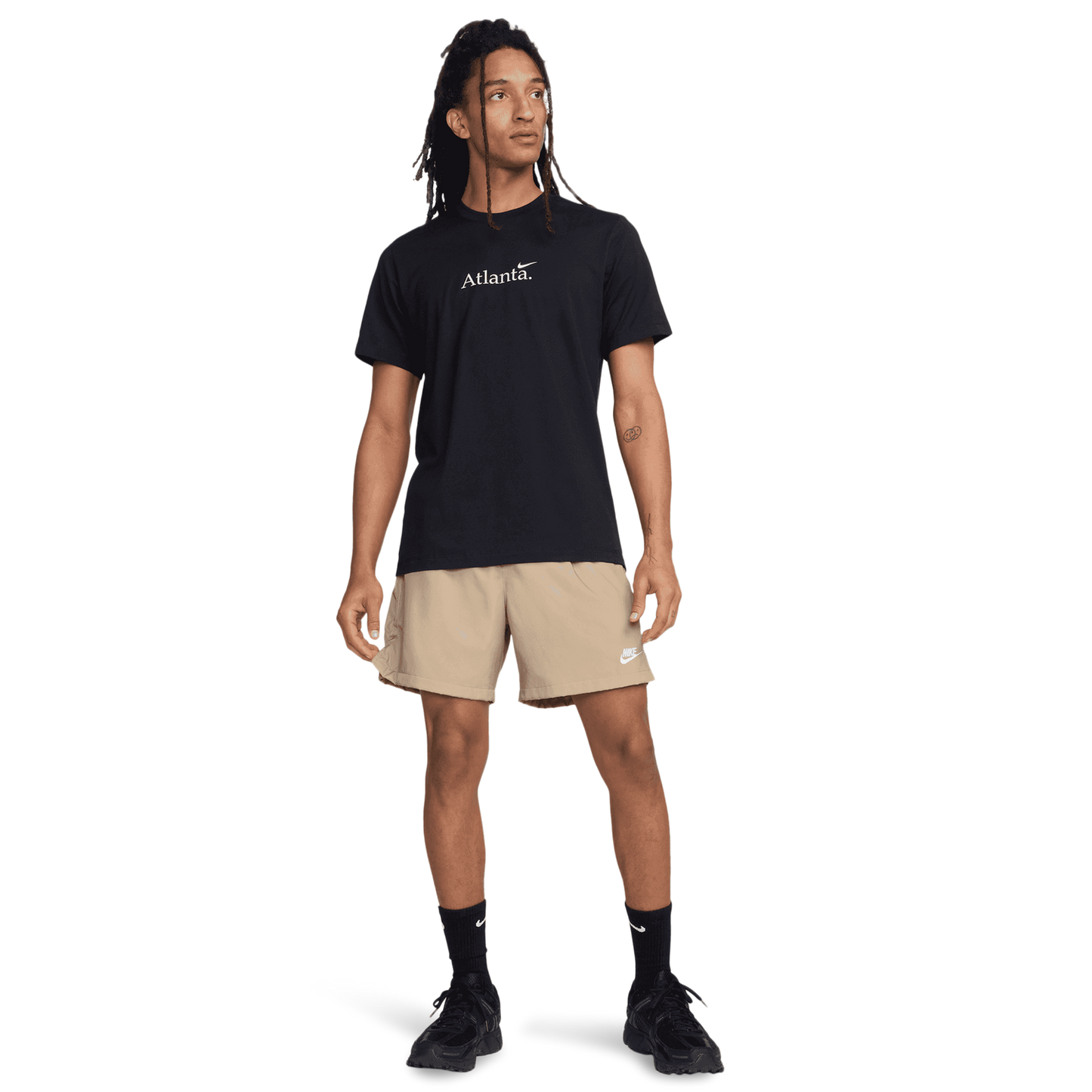 Nike Atlanta Short Sleeve Crew T-Shirt - Men's - Black/White