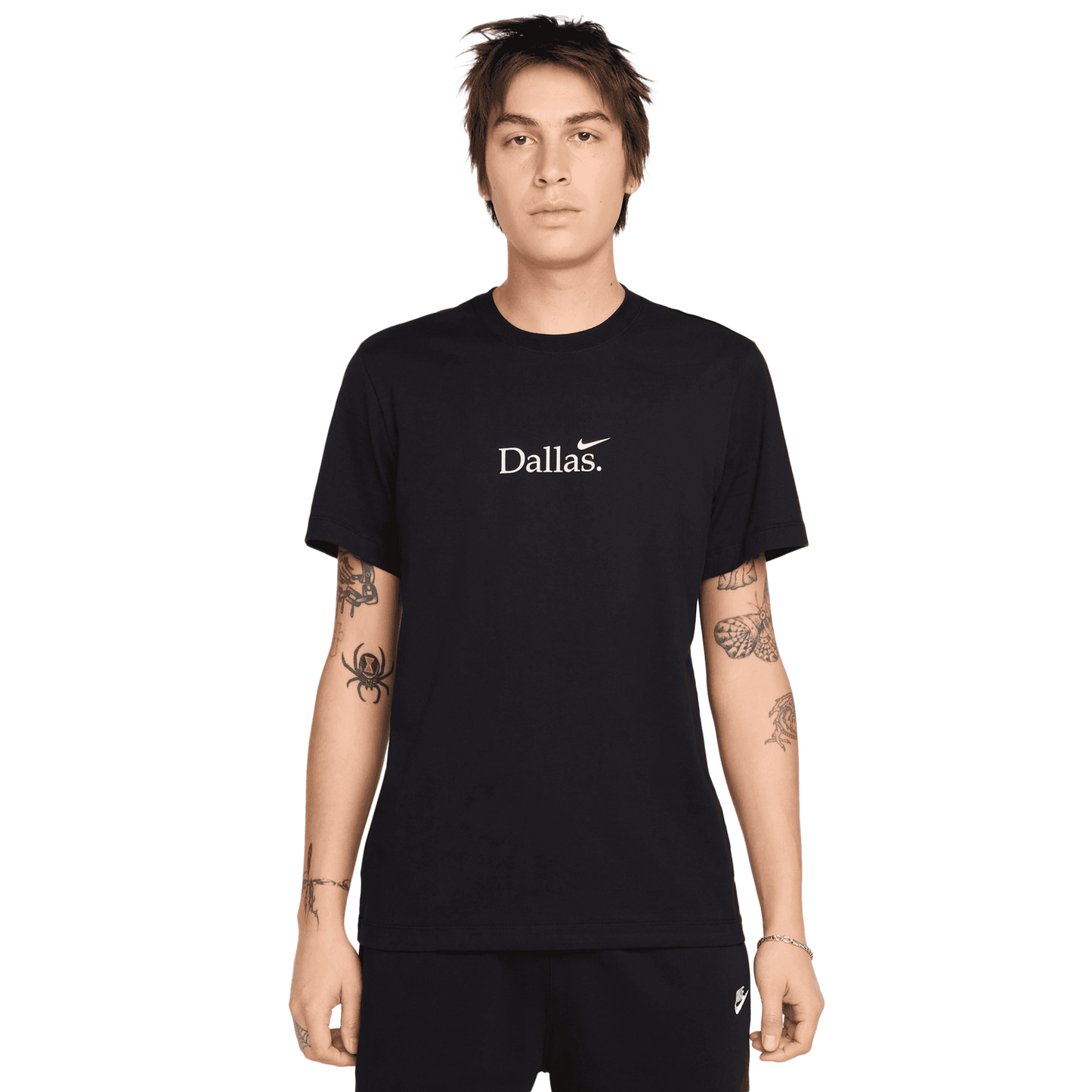 Nike Dallas Short Sleeve Crew T-Shirt - Men's - White/Black