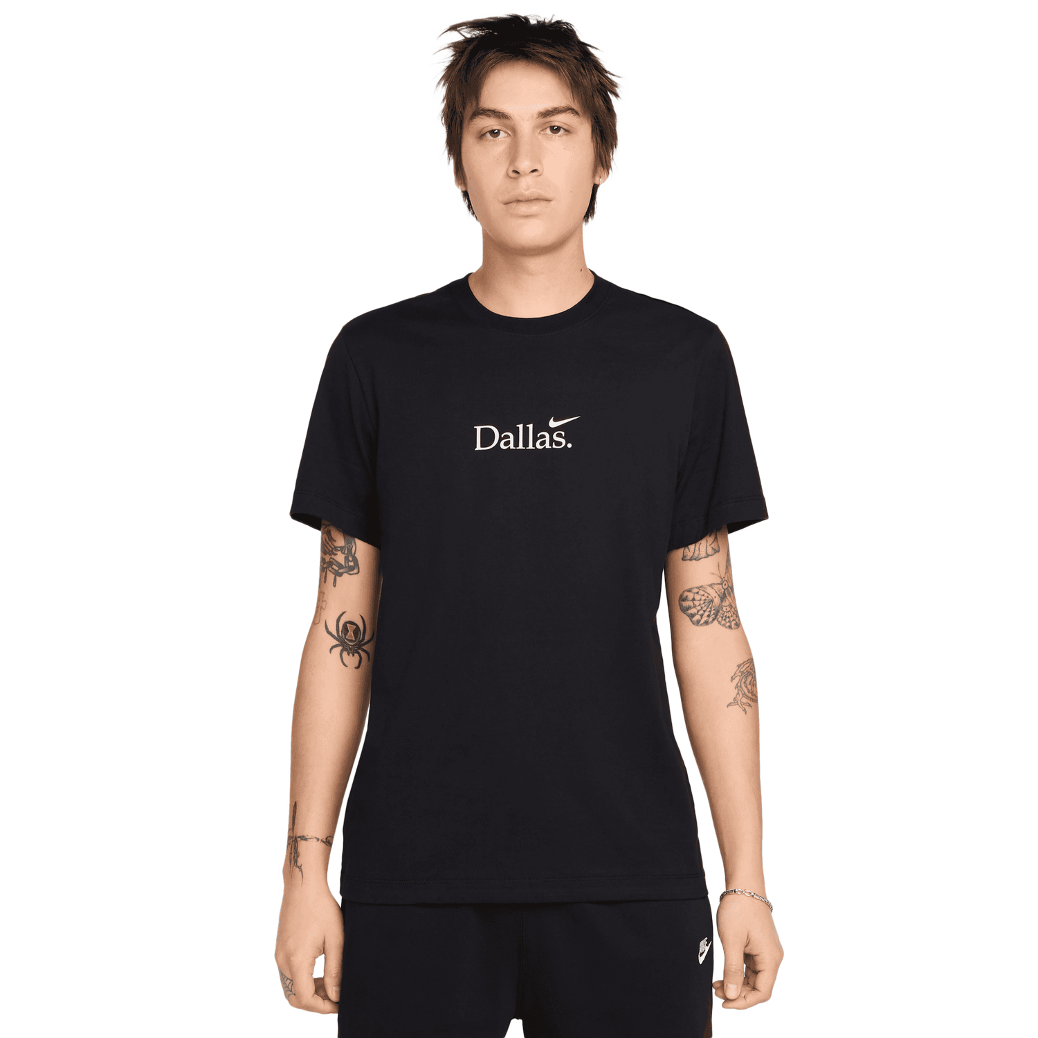Nike Dallas Short Sleeve Crew T-Shirt - Men's - White/Black